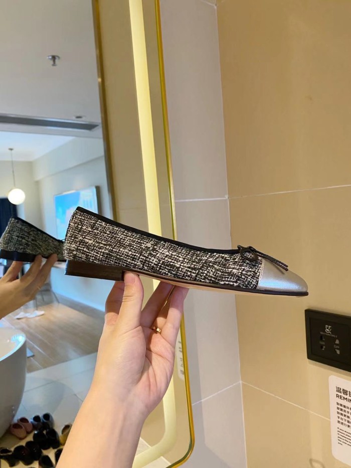 Chanel Ballerinas Fabric & Grosgrain 26