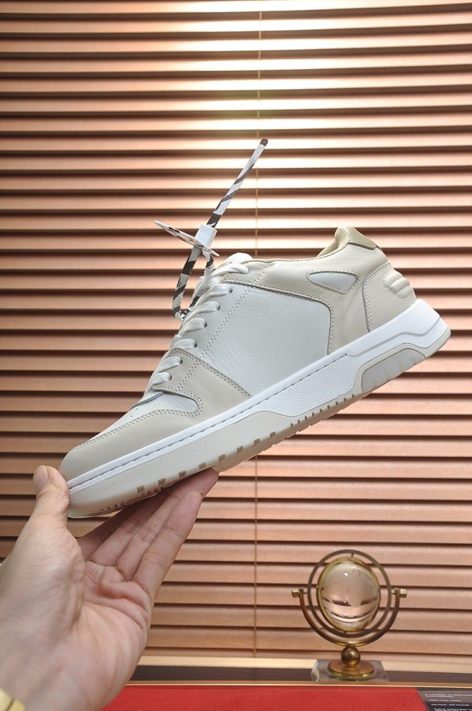 OFF-WHITE Out Of Office OOO Low Tops Grey White