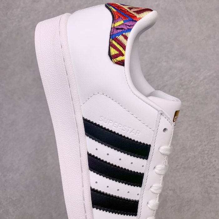 adidas Superstar White Black Embroidery