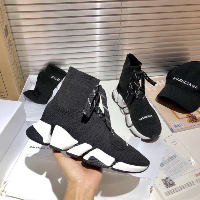 Balenciaga Speed 2.0 Lace Up Black White (W)