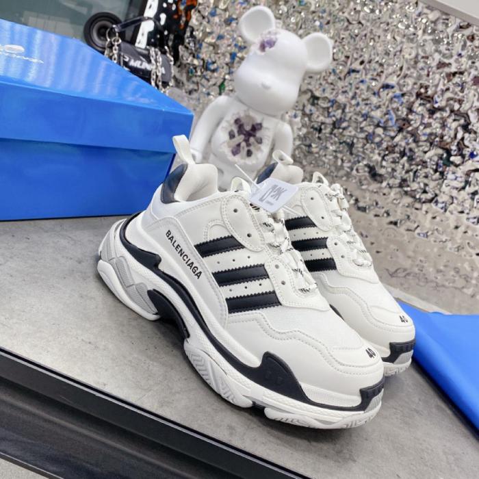 Balenciaga x adidas Triple S White Black