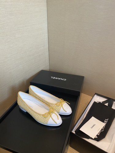 Chanel Ballerinas Fabric & Grosgrain 39