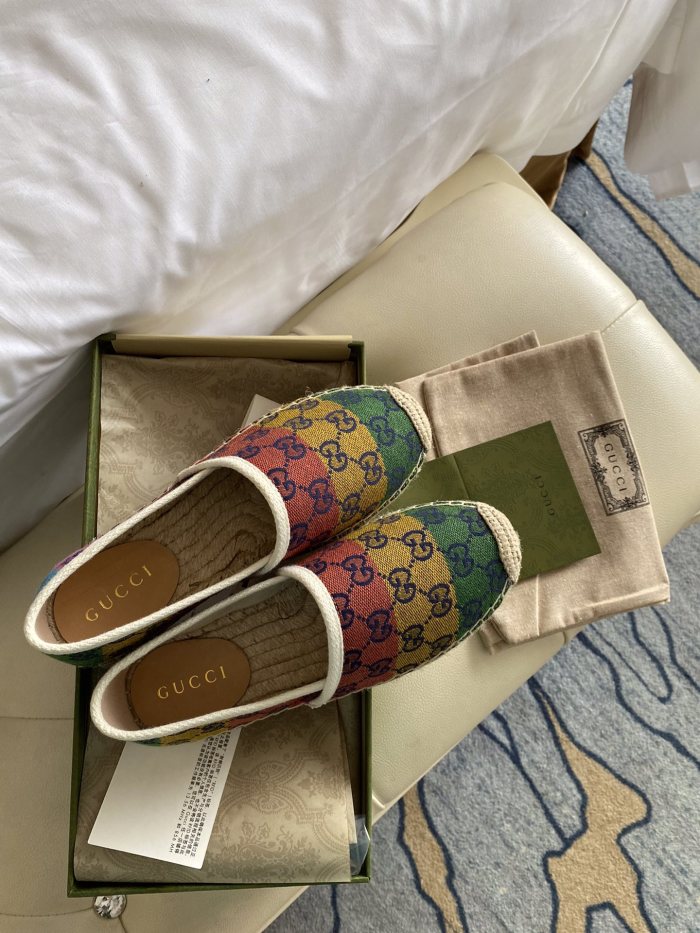 Gucci Leather espadrille with Double G WOMEN 2