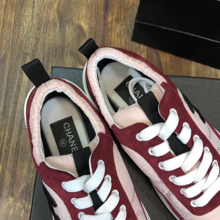 Chanel Fabric & Suede Calfskin Low Top Sneaker 35