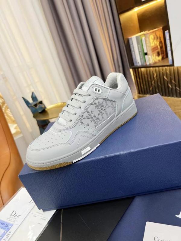 Dior B27 Low Gray Oblique Leather