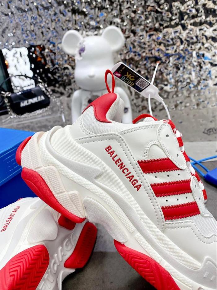 Balenciaga x adidas Triple S White Red