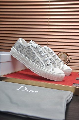 Dior Walk'N'Dior Low Emborider Gray Flower
