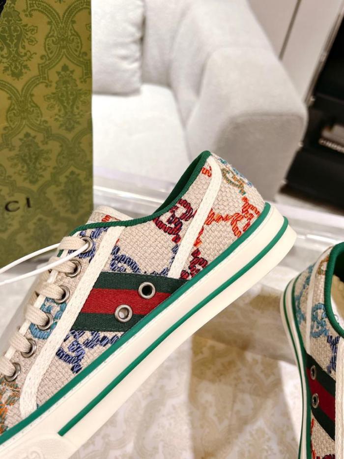 Gucci Tennis 1977 GG Logo White Multi