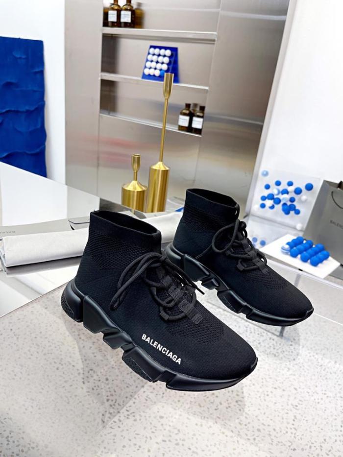 Balenciaga Speed Trainer Lace Up Black