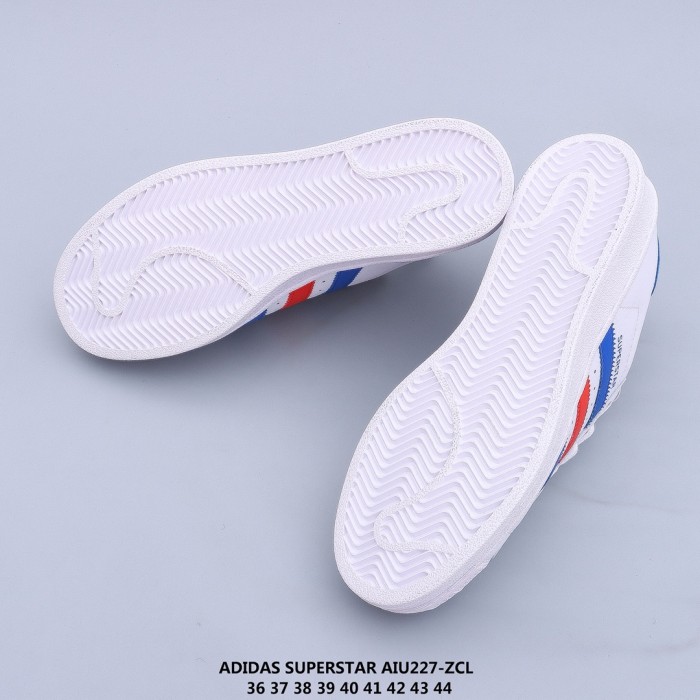 adidas Superstar White Red Blue