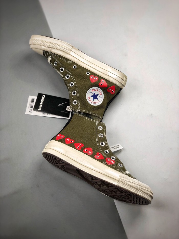 Converse Chuck Taylor All-Star 70 Hi Comme des Garcons Play Multi-Heart Green