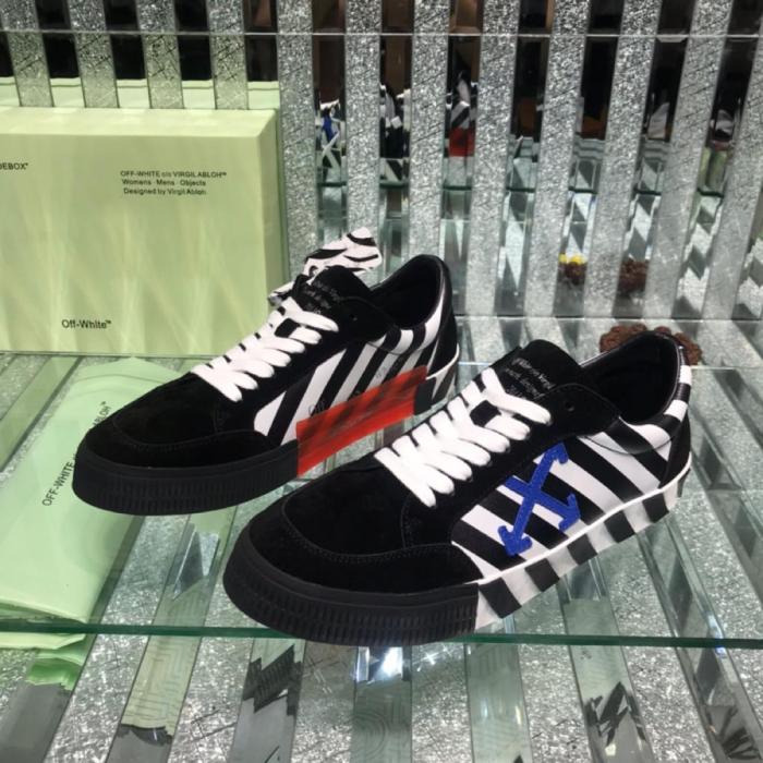 OFF-WHITE Vulc Low Black Blue Arrow
