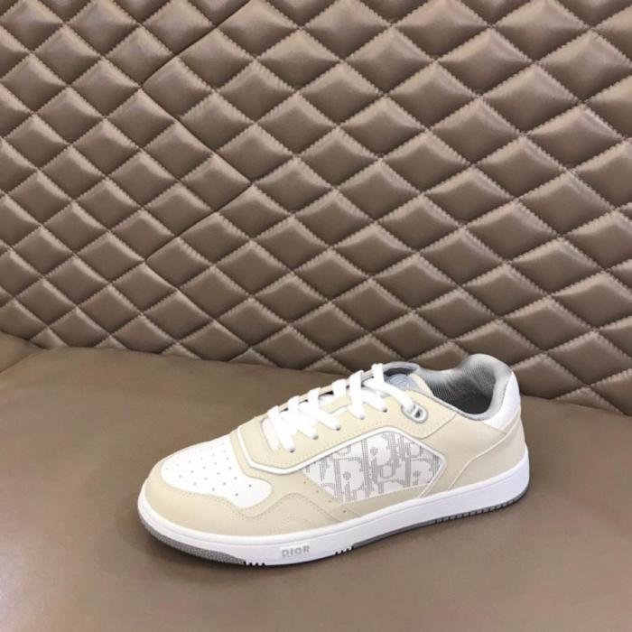 Dior B27 Low Cream White Oblique Leather