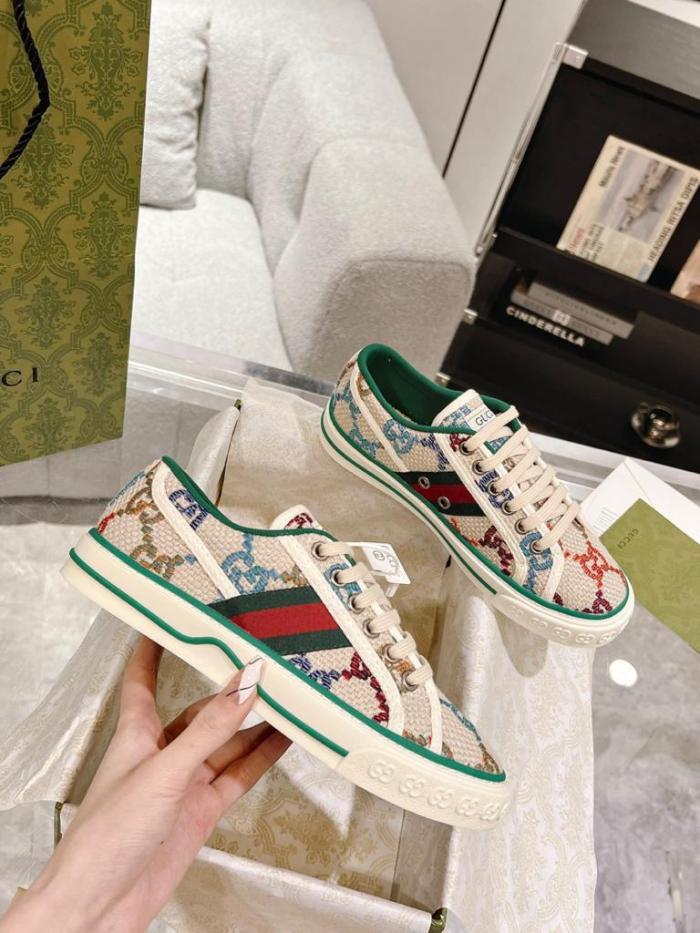 Gucci Tennis 1977 GG Logo White Multi
