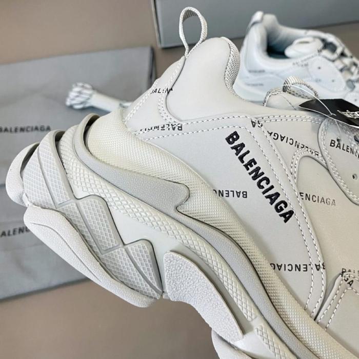 Balenciaga Triple S Allover Logo White