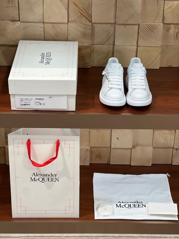 Alexander McQueen Oversized Sneaker in White Sky Blue