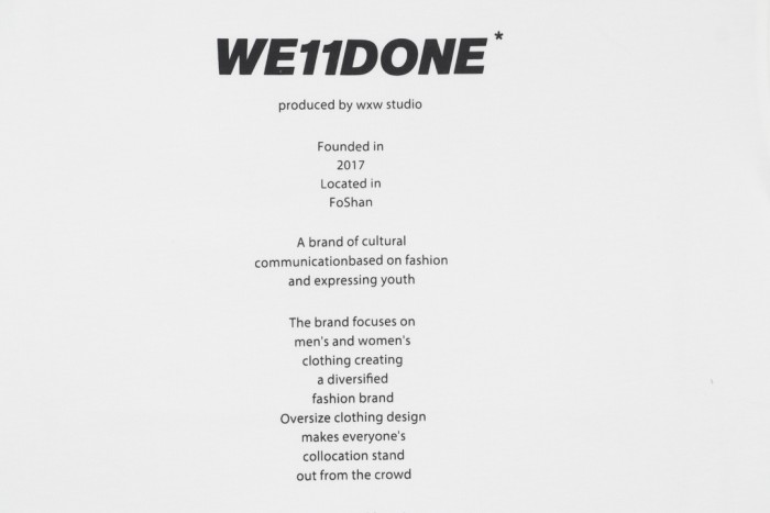 Clothes WE11 DONE 33