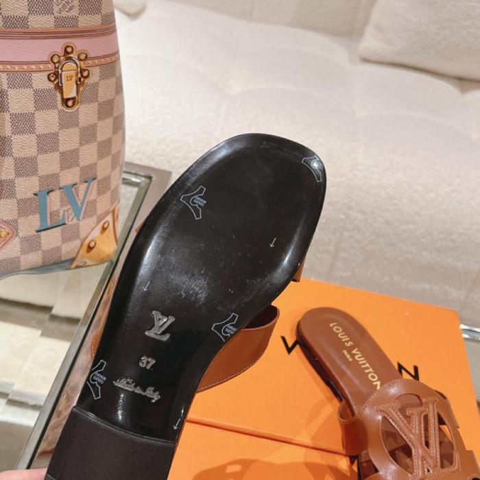 Louis Vuitton LV Isola Flat Mule COGNAC