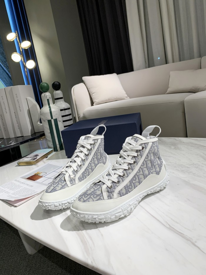 Dior B28 High-Top Oblique Jacquard and Rubber Sneaker 1