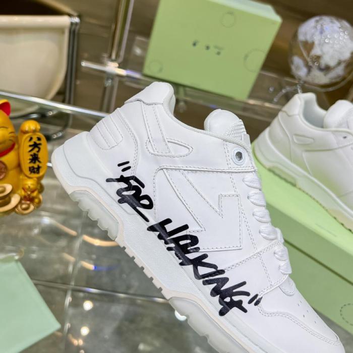 OFF-WHITE Out Of Office OOO Low Tops For Walking White Black