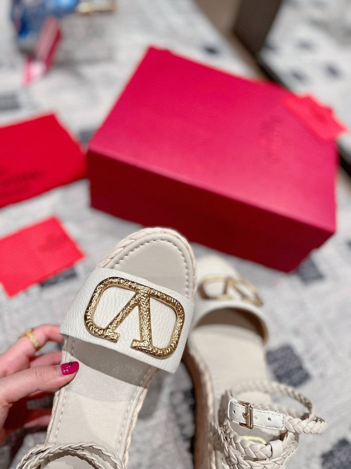 Valentino Garavani Rockstud Double Wedge Espadrilles WOMEN 13