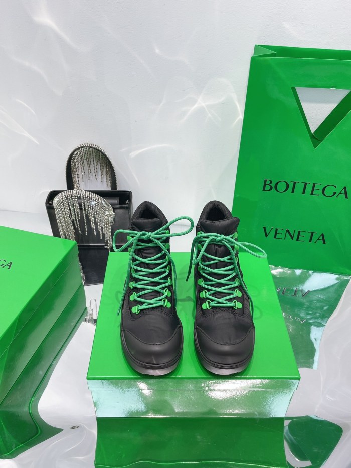 Bottega Veneta Puddle Bomber Lace-up Rubber And Shell Boots 1