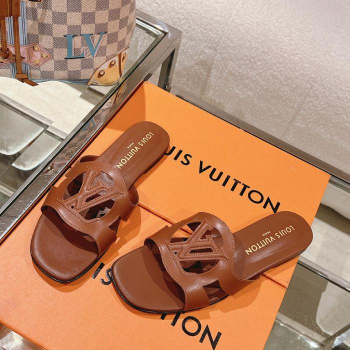 Louis Vuitton LV Isola Flat Mule COGNAC