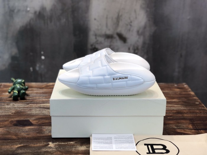 Balmain Quilted leather B-IT mules 13