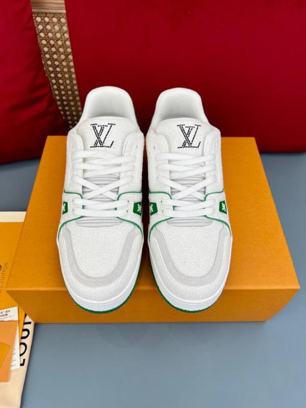 Louis Vuitton LV Trainer Green Strass