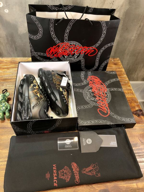 Versace Chain Reaction Central Greek Key Print Black