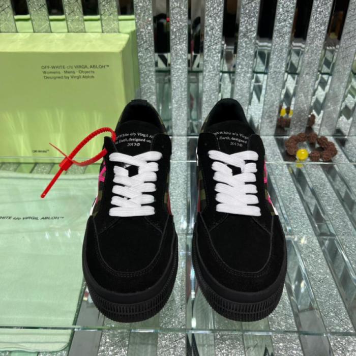 OFF-WHITE Vulc Low Diag Print Black Fuchsia