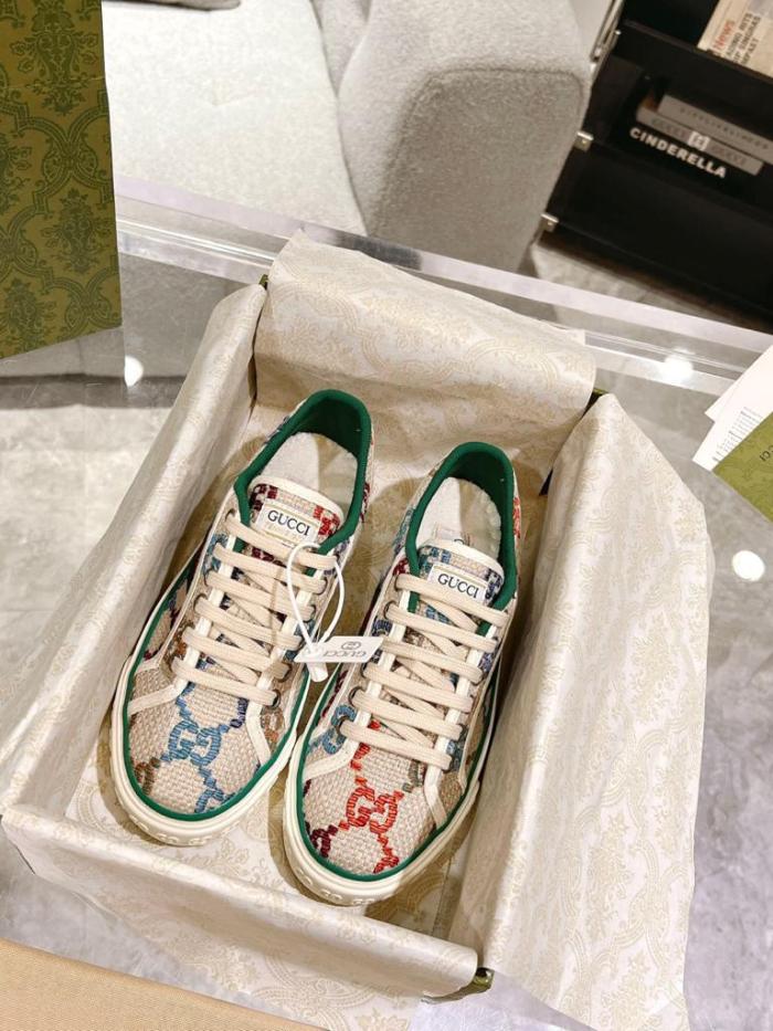 Gucci Tennis 1977 GG Logo White Multi