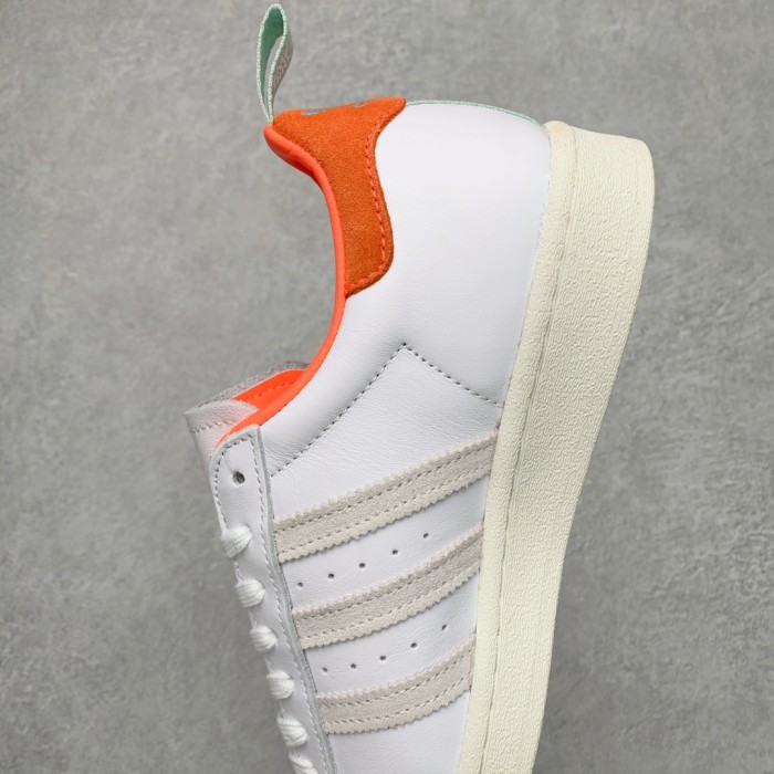 adidas Superstar White Purple Orange