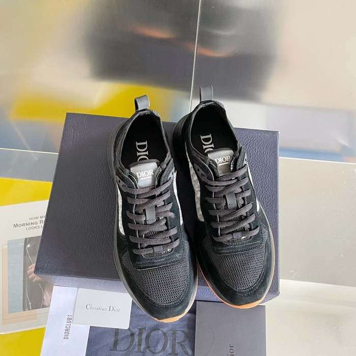 Dior B25 Runner Black Oblique Suede