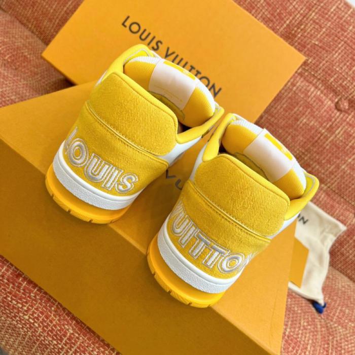 Louis Vuitton Trainer Monogram Denim Yellow