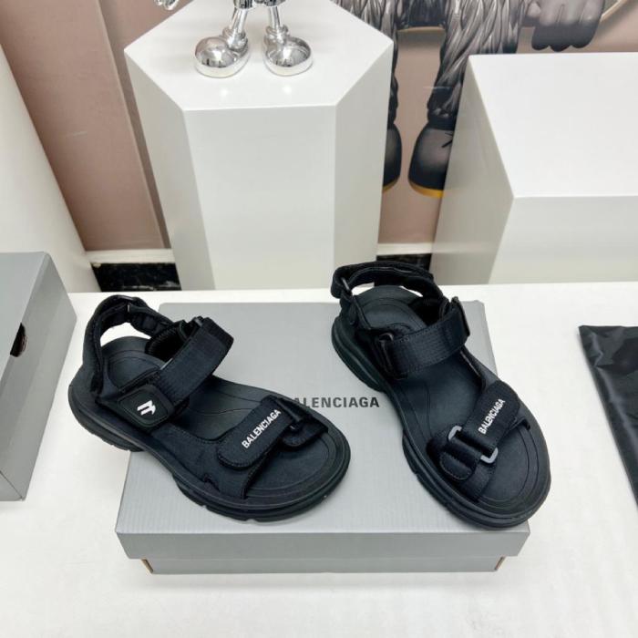 Balenciaga Tourist logo Velcro sandals