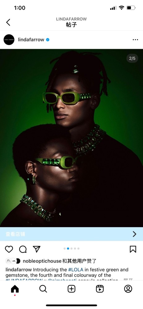 Sunglasses lindafarrow LFL/1117 size:52口21-140