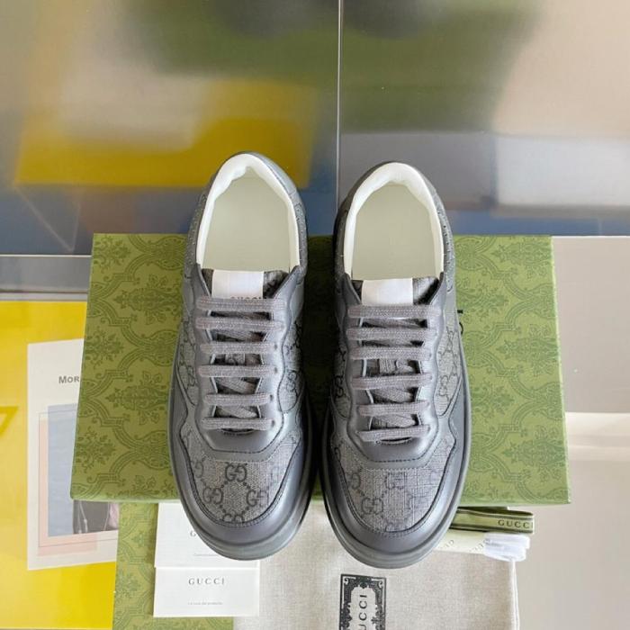 Gucci LACE-UP SNEAKER grey leather