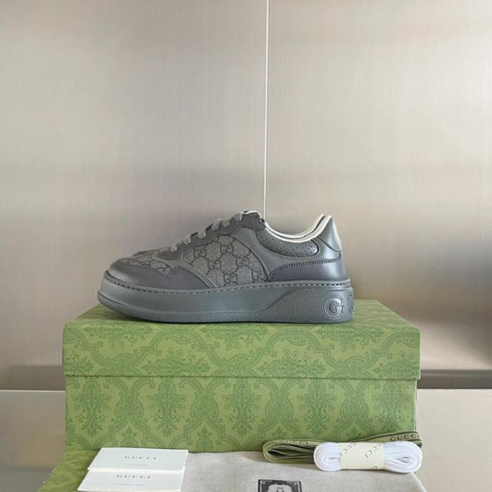 Gucci LACE-UP SNEAKER grey leather