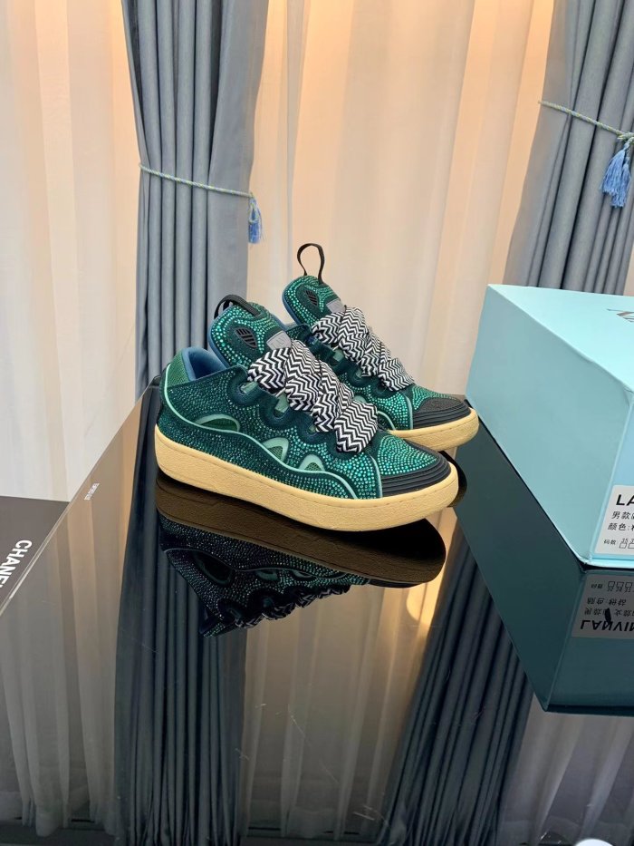 Lanvin Leather Curb Blue sequins