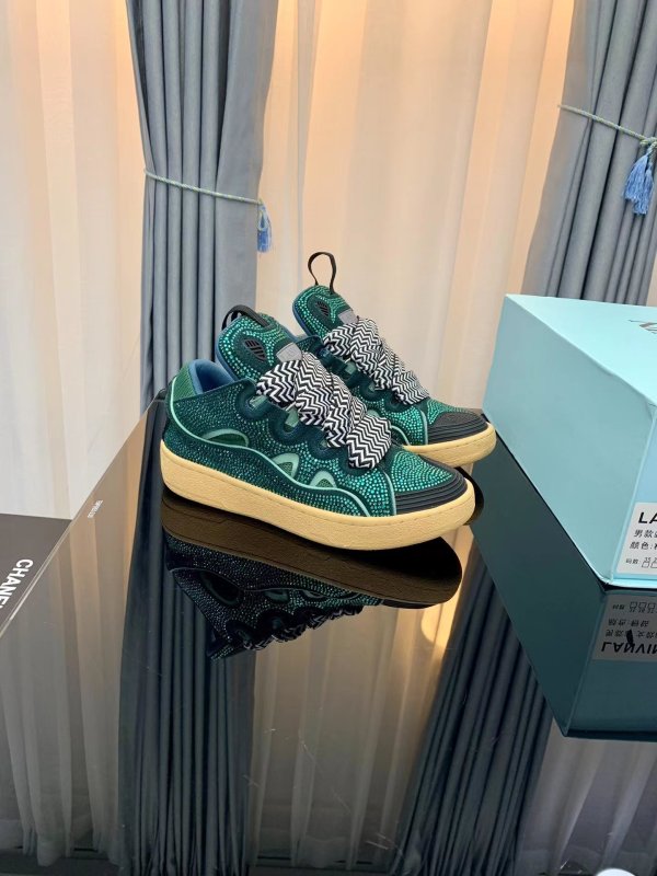 Lanvin Leather Curb Blue sequins