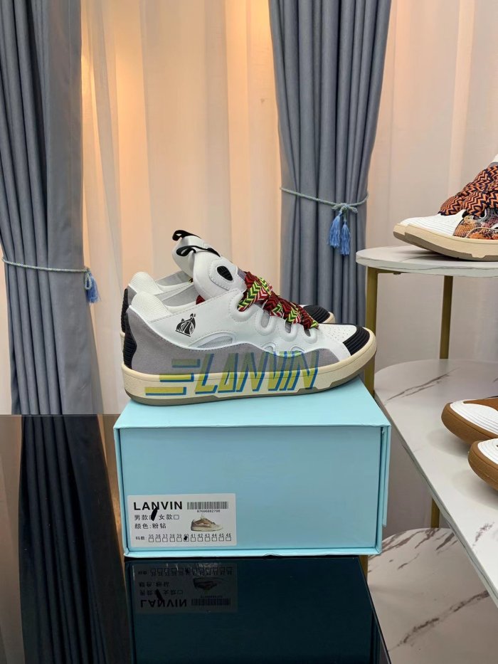 Lanvin Leather Curb White letters