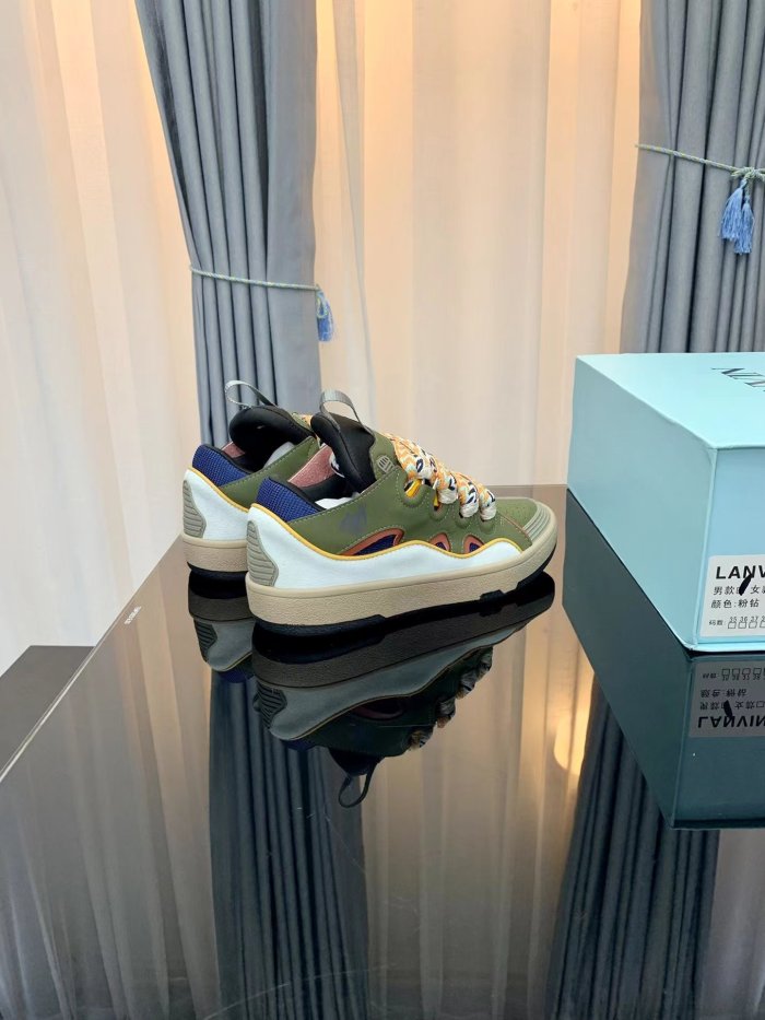 Lanvin Leather Curb army green