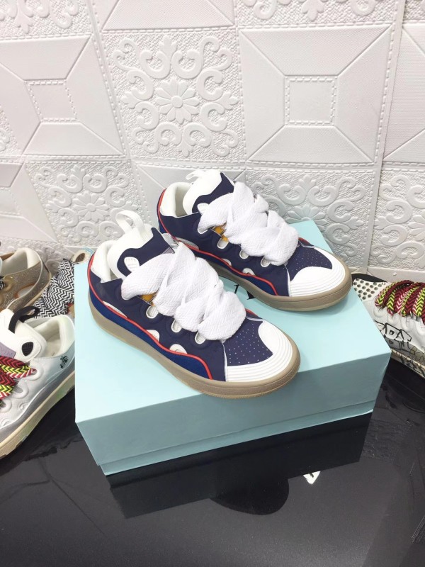 Lanvin Leather Curb blue and white color