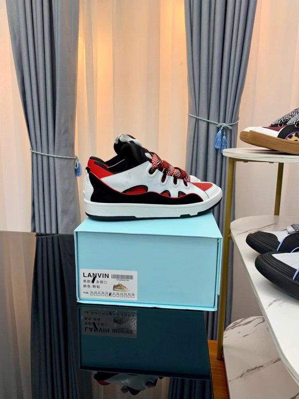 Lanvin Leather Curb Red and white