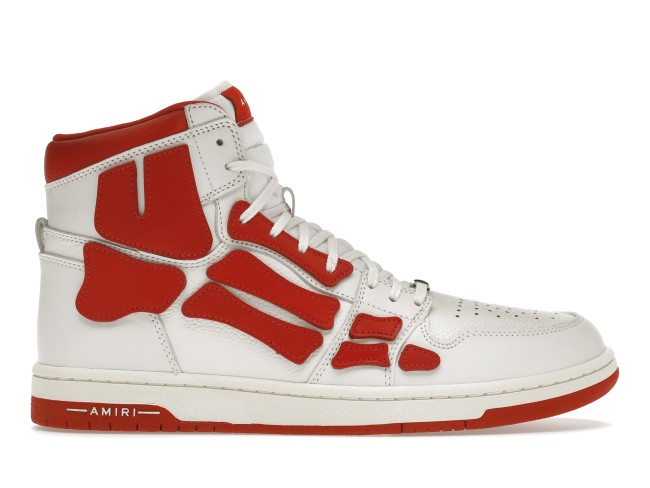 AMIRI Skel Panelled High Top White Red