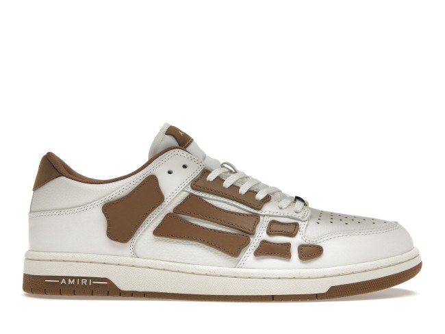 AMIRI Skel Top Low White Brown White