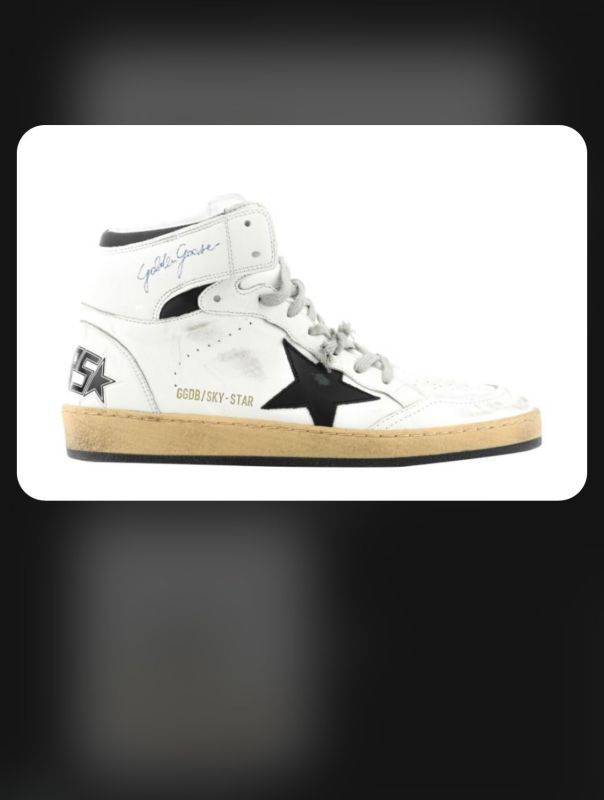 Golden Goose Sky-Star Leather White Black