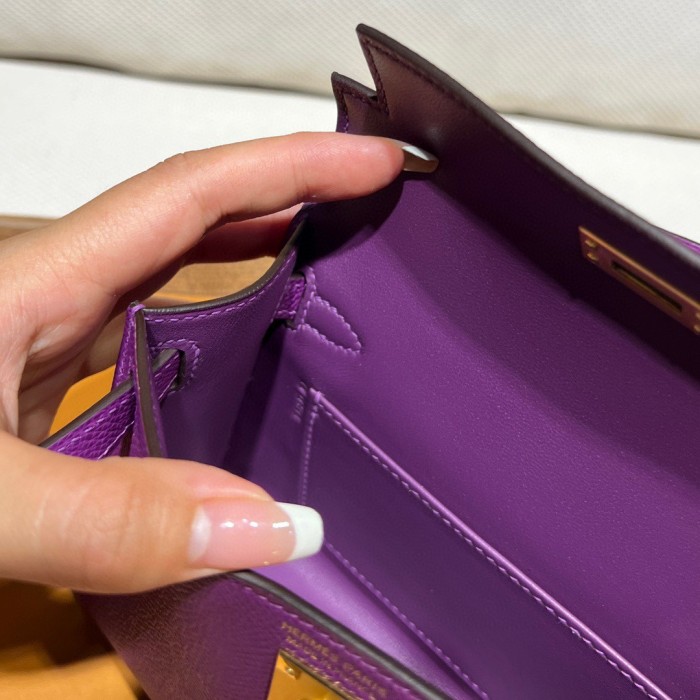 Handbags Hermes mini kelly size:19 cm