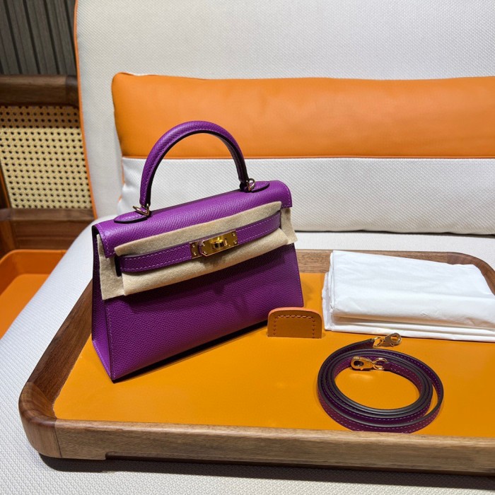 Handbags Hermes mini kelly size:19 cm